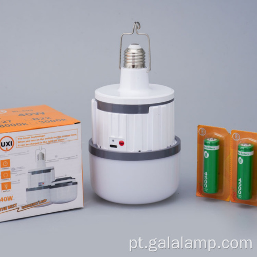 Luz de lâmpada LED de emergência recarregável